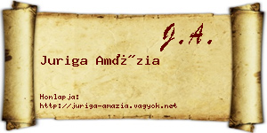 Juriga Amázia névjegykártya